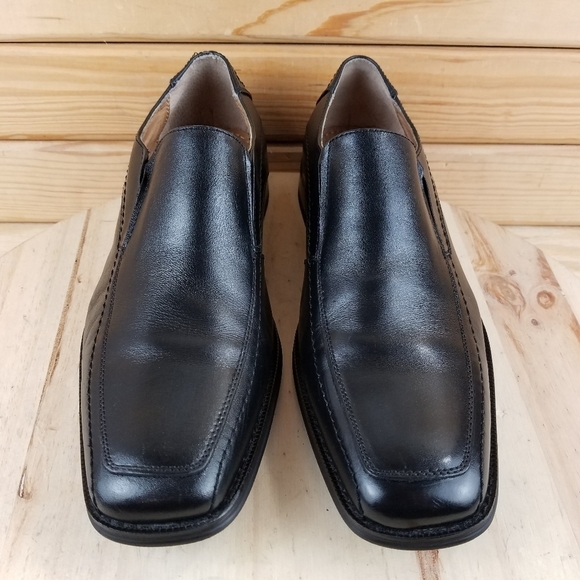 Joseph Abboud Men\'s 9 M Loafer Slip On Black Leather Dress Formal Shoes X173421